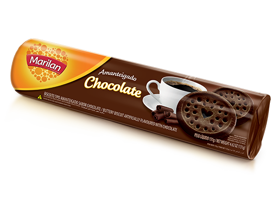 Biscoito Amanteigado Sabor Chocolate 131g