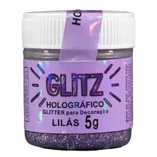 Pó Decorativo Holográfico Glitz Lilás 5g - FAB